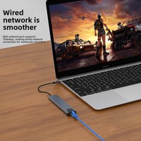 Adaptateur USB-C 8-en-1 vers 4K 30Hz pour la mise en miroir de l'écran, extension multi-ports Type-C avec carte TF SD, USB PD, RJ45 pour ordinateur portable, téléphone, tablette