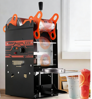 Machine manuelle de scellage de gobelets à bulles de thé, scelleuse commerciale pour gobelets en plastique et en papier 95mm 90mm