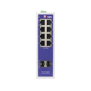 Industrial Ethernet Switch With Full Gigabit 2 Sfp And 8 Port 10/100/1000M POE