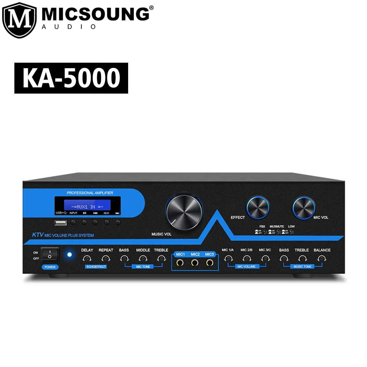 Lecteur professionnel KA-5000 karaoké chantant amplificateur haute puissance haut-parleur à effet de haute qualité avec MP3/ Blue-tooth