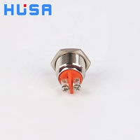 Interrupteur à bouton-poussoir intelligent mécanique HUSA de haute qualité IP65, 16mm-22mm, 1NC, marche/arrêt, 2 bornes à vis, métal, AC250V, pour appareils électroménagers