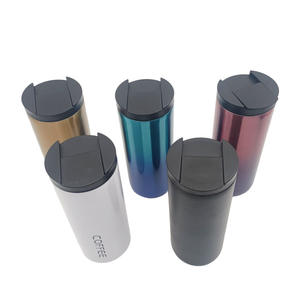Stainless Steel Tumbler 16Oz Double Wall Vacuum Insulated Coffee <b>Mug</b> For Travel Office Use White Black Gold Blue Purple Gradient - Product Image 5