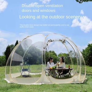 Tente de <span class=keywords><strong>camping</strong></span> sphérique transparente en maille à bulles de sport en PVC quatre saisons, imperméable, coupe-vent, portable, ciel étoilé en plein air - Product Image 2