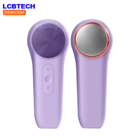 Brosse de nettoyage du visage en silicone 3 en 1 Masseur lifting du visage chaud et froid avec machine de massage de la peau anti-rides à LED