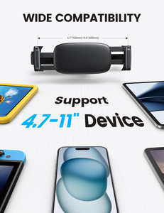Support pliable pour tablette pour siège de voiture, appui-tête arrière, support rotatif à 360 degrés pour iPad, tablette, téléphone portable - Product Image 4