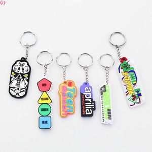 Porte-clés QQ en PVC souple personnalisables, porte-clés 2D et 3D avec logo personnalisé, cadeau d’entreprise et personnel, - Product Image 1