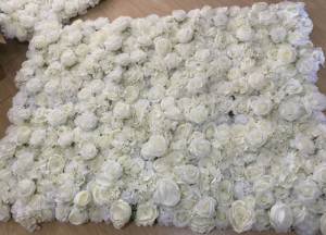 Parete floreale 8*8 ft Roll Up Wedding Decor pannello per composizioni floreali sfondo da parete con fiori di rosa bianca - Product Image 2