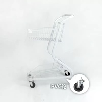 Chariot de courses à double étage populaire pour les KTV, les vendeurs de rue, les snack-bars et les magasins de proximité
