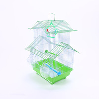 Grande cage à oiseaux en métal à double étage ShengAnXin pour perroquet, myna, thrush, pie, moineau – Modèle surélevé décoratif -11
