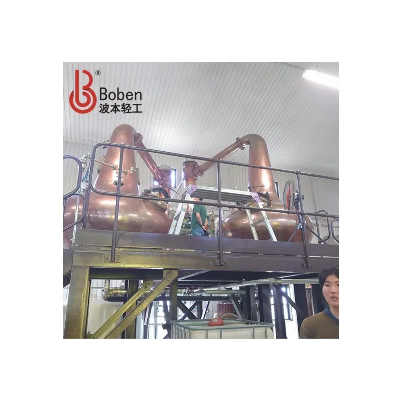 Ethanol distillery plant distillation 500l whiskey pot still column distillery machinery factory sale