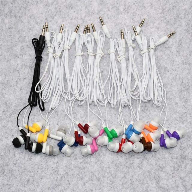 Customized Promotion Gift Cheapest Disposable Wired Earphones Lower Cost Headset Earphone Earbud Headphone