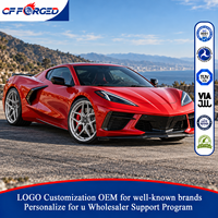 Jantes de voiture en alliage forgé monobloc de haute qualité personnalisées de 19, 20 et 21 pouces en argent brossé 5x120 pour Chevrolet Corvette C8