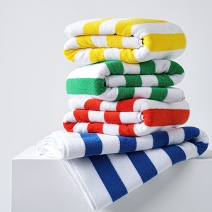 Juego de 4 Toallas de Playa y Baño <span class=keywords><strong>Utopia</strong></span> con Diseño de Rayas Cabana, 30x60 Pulgadas, 100% Algodón Hilado en Anillo, Altamente Absorbentes, de Secado Rápido, para Uso en Verano (Azul) - Product Image 3