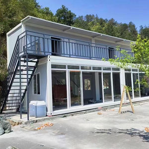 Casa <span class=keywords><strong>de</strong></span> campo <span class=keywords><strong>de</strong></span> contenedores <span class=keywords><strong>de</strong></span> dos pisos <span class=keywords><strong>de</strong></span> lujo personalizado casas modernas prefabricadas móviles <span class=keywords><strong>de</strong></span> acero ligero pequeña casa modular villa con terraza - Product Image 6