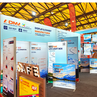 Boîte à lumière LED en aluminium pliable ADMAX SEGfold, système de verrouillage sans outil, entièrement pliable, portable, éclairée, stand publicitaire pour exposition