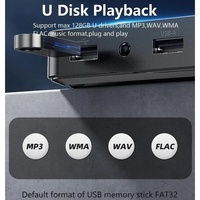 Récepteur audio 60-en-1, adaptateur sans fil stéréo RCA 3,5 mm pour musique sans perte, prend en charge la lecture de clé USB, amplificateur pour la maison/la voiture