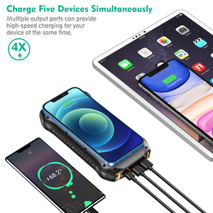 Banque d'alimentation sans fil 26800mAh Chargeur sans fil 20w Charge rapide Type-C pour iPad pour smartphone avec lumière LED - Product Image 4