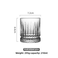 Verres à liqueur en paille rayés de style européen, cristal transparent de haute qualité pour whisky, vodka, liqueur, bière, eau, sublimation