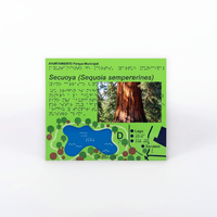 Panneau de bois extérieur personnalisé panneau de signalisation de parc affichage 3D relief aveugle braille UV Durable impression symbole graphique carte signes