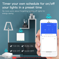Interruptor Tuya Funciona Sin Internet, Bluetooth, Interruptor de Pared Inteligente de un Solo Punto, Compatible con Smartlife APP, Alexa y Google Home