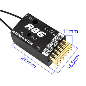 RadioMaster R86 ELRS 2.4GHz 6-<b>Channel</b> Receiver Long Range ExpressLRS CRSF RX - Product Image 5