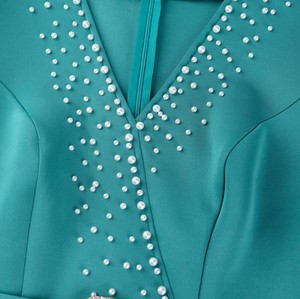 เดรสแฟชั่นแขนพองทรงวีคอเอวสูงสำหรับผู้หญิง รุ่นใหม่ แขนซีทรู - Product Image 6