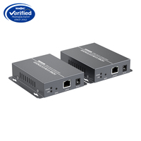 Baru 1080P 60Hz untuk HDMI KVM Extender adaptor dengan kabel LAN tunggal mendukung HDCP1.4 & 120M memperpanjang Video splitter &