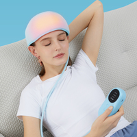 Kühlende Kopfschmerz-Linderungskappe mit Luftdruck, Intelligenter Automatischer Vibrationsmassage für die Kopfhaut, Wasserdicht, mit Li-Akku, Tragbar, mit Individuellem Logo