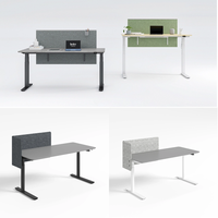Bureau debout moderne électrique réglable en hauteur 55 x 24 pouces avec plateau de gestion des câbles et protection anti-collision pour bureau à domicile
