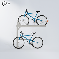 KAVASS Easylift Support de rangement pour vélos à gaz à deux niveaux, double haute densité, facile à garer, avec vérin à gaz pour 2 vélos