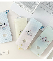 Porte-cartes en acrylique à quatre carrés pour chiot mignon Porte-clés Kpop