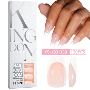 <span class=keywords><strong>Uñas</strong></span> Postizas Francesas con Punta en Forma <span class=keywords><strong>de</strong></span> Ataúd, 120 Piezas en Caja, Brillantes y Removibles, para Uso Diario y Salones <span class=keywords><strong>de</strong></span> Belleza - Product Image 2