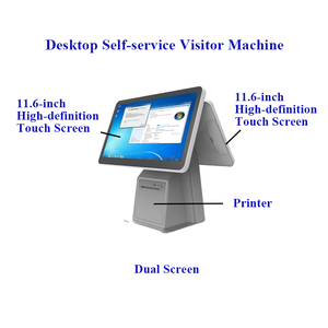 Système de contrôle d'accès intelligent avec double écran 11,6 pouces, reconnaissance faciale, machine pour visiteurs, logo, audio bidirectionnel, Wi-Fi, Bluetooth - Product Image 3