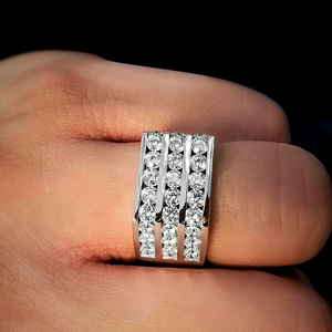 خاتم رجالي Hailer joyas 10k 14k 18k, خاتم رجالي من Hailer joyas 10k 14k 18k moissanite للرجال vvs خاتم إصبع للرجال بتصميم أحجار وخاتم ذهبي للرجال - Product Image 5