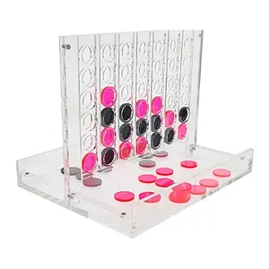 Klassisches Acryl-Schachspiel Connect 4 in einer Reihe Spiele, Line Up Connect 4 / Four Brettspiel für Outdoor-Kinder und Erwachsene