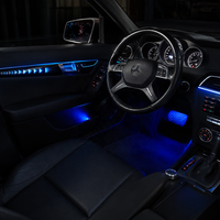 Kit d'éclairage d'ambiance Xenplus 12V pour Mercedes-Benz Classe C W204 2010-2014 Quatre Portes Chaîne d'étoiles 18 Lumières Décor Arc-en-ciel