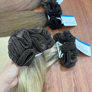 Extensión de cabello Remy de trama atada a mano, natural, liso, colores completos, listo para enviar, extensión de cabello humano vietnamita en existencias completas ¡ahora! - Product Image 3