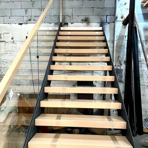 <span class=keywords><strong>VIKO</strong></span> Escalier droit en bois massif de 2024 Offres Spéciales Escalier à poutre double plaque Design - Product Image 2