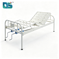 Lit d'hôpital manuel à 2 fonctions avec manivelles, tête et pieds en fer, capacité de charge 120 kg, prix fabricant