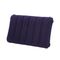 PVC Gevlokte Opblaasbare Slaapkussen Reiskussen Buitenkamperen Slaapkussen 47x30cm Rechthoekig Groothandel