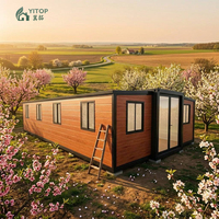 Maisons conteneurs 3 chambres, maison personnalisée avec 10 fenêtres, maison conteneur extensible de 40 pieds, maison préfabriquée pour bâtiments temporaires urbains