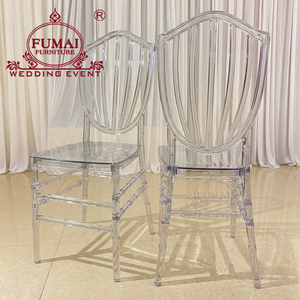 Chaises acryliques artistiques empilables de résine claire de conception à la mode pour le mariage d'hôtel - Product Image 1