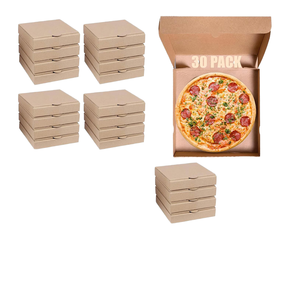 Durable E-flute Pizza Paper Box Custom Printed Takeout Food Packaging Wholesale Kraft Corrugated Pizza Boxes Manufacturers - Product Image 1
