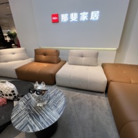 Canapé de hall d'hôtel en cuir véritable, design moderne, écologique et durable, avec éponge, ensemble de canapés-lits carrés, personnalisable en gros, direct usine