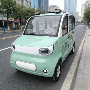 <span class=keywords><strong>Voiture</strong></span> électrique mignonne vert menthe à quatre portes et quatre places, véhicule de banlieue familial, version batterie lithium longue autonomie - Product Image 6