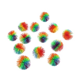 Jouet sensoriel de soulagement du stress de boules de chaîne de singe, boules filantes de singe bon marché pour des enfants d'enfants, boule rebondissante de Pom <span class=keywords><strong>Koosh</strong></span> de silicone - Product Image 1