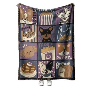 Manta de Franela con Estampado Personalizado de Lindos Dibujos Animados de Animales, Manta para Siesta, Reversible, Cálida y Acogedora para Cama, Sofá o Sillón - Product Image 4