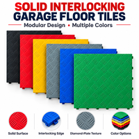 Dalles de sol modulaires en PP massif avec logo personnalisé OEM pour concessionnaires automobiles 4S, 400x400x18mm, système clic