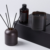 Coffret Cadeau Personnalisé Écologique Diffuseur de Parfum et Bougie Parfumée 150ml avec Boîte Cadeau Magnétique à Deux Portes pour Maison, Bureau, Hôtel
