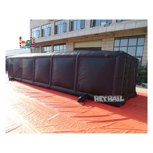 Laberinto inflable de casa embrujada personalizado para Halloween con carrera de obstáculos y Laser Tag Arena PVC portátil con techo y kits de reparación - Product Image 4